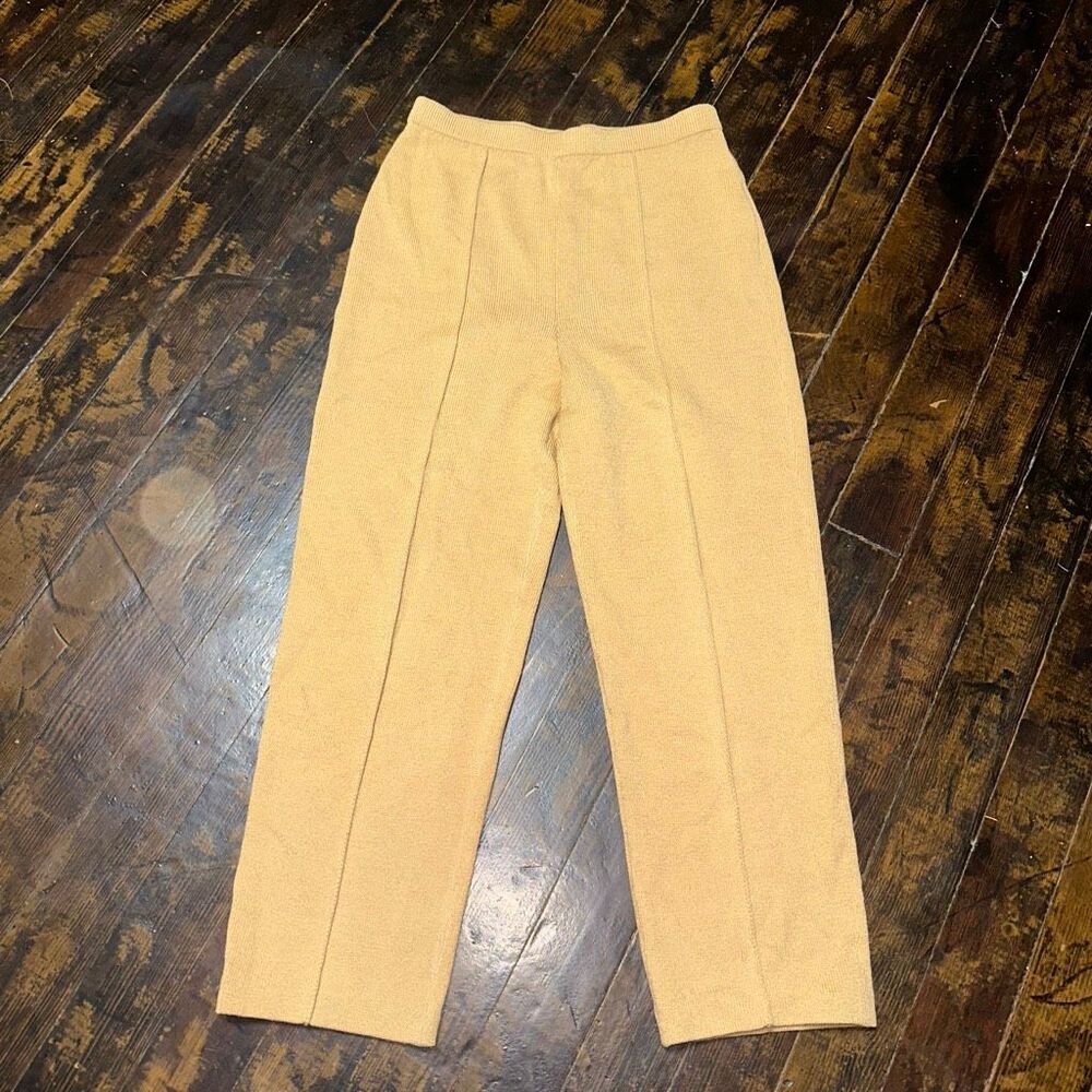 St Johns Collection gold knit pull on dog show luxe size 10 pants